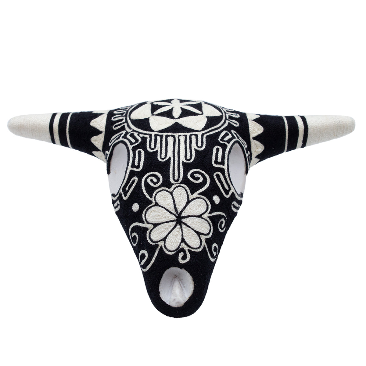 Huichol/Wixárika Cow Skull Yarn Wall Decor