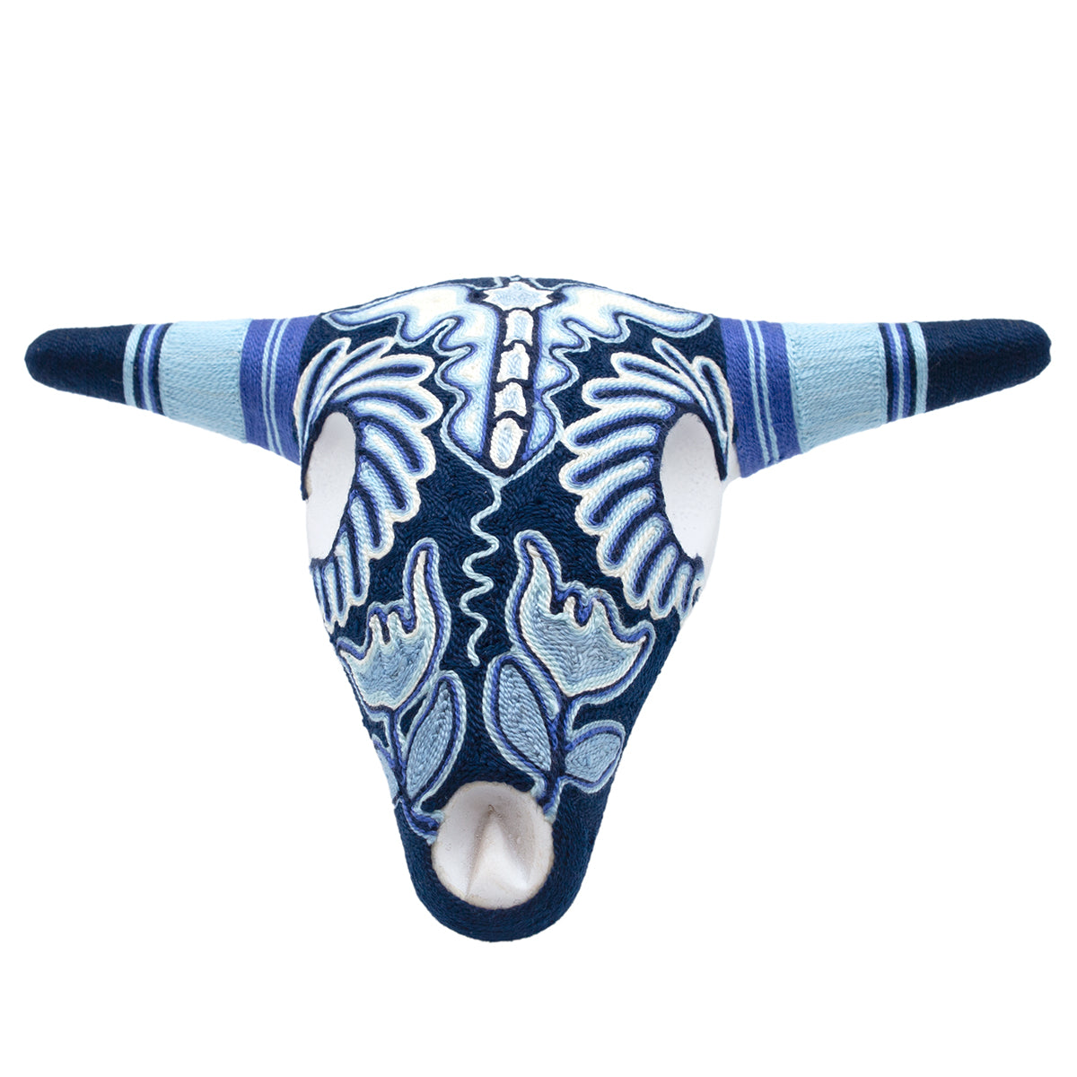 Huichol/Wixárika Cow Skull Yarn Wall Decor