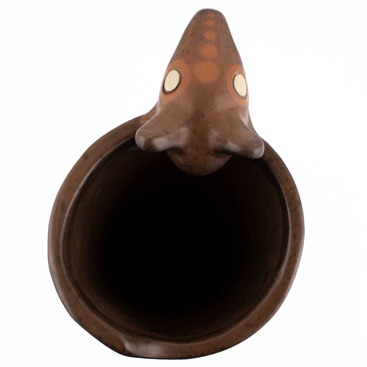 Zinapécuaro Armadillo Hummingbird Ceramic Vase