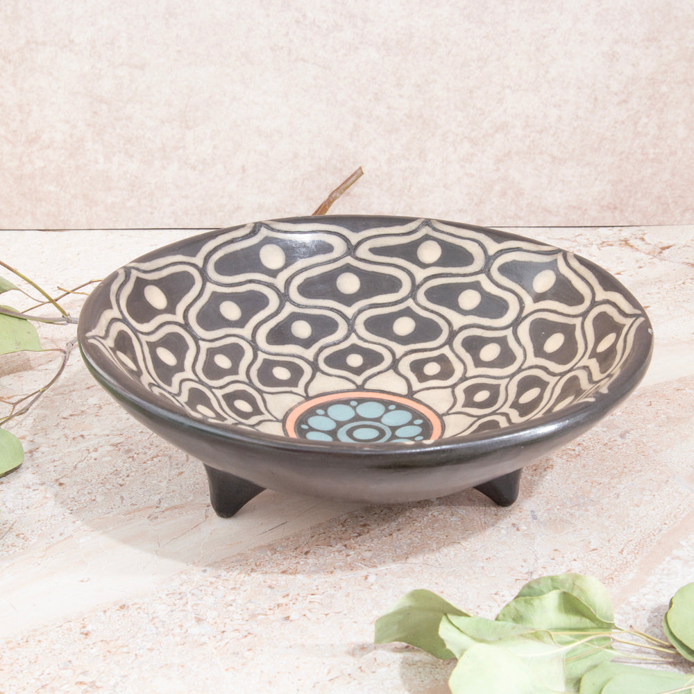 Zinapécuaro Sol Hand-Painted Ceramic Bowl