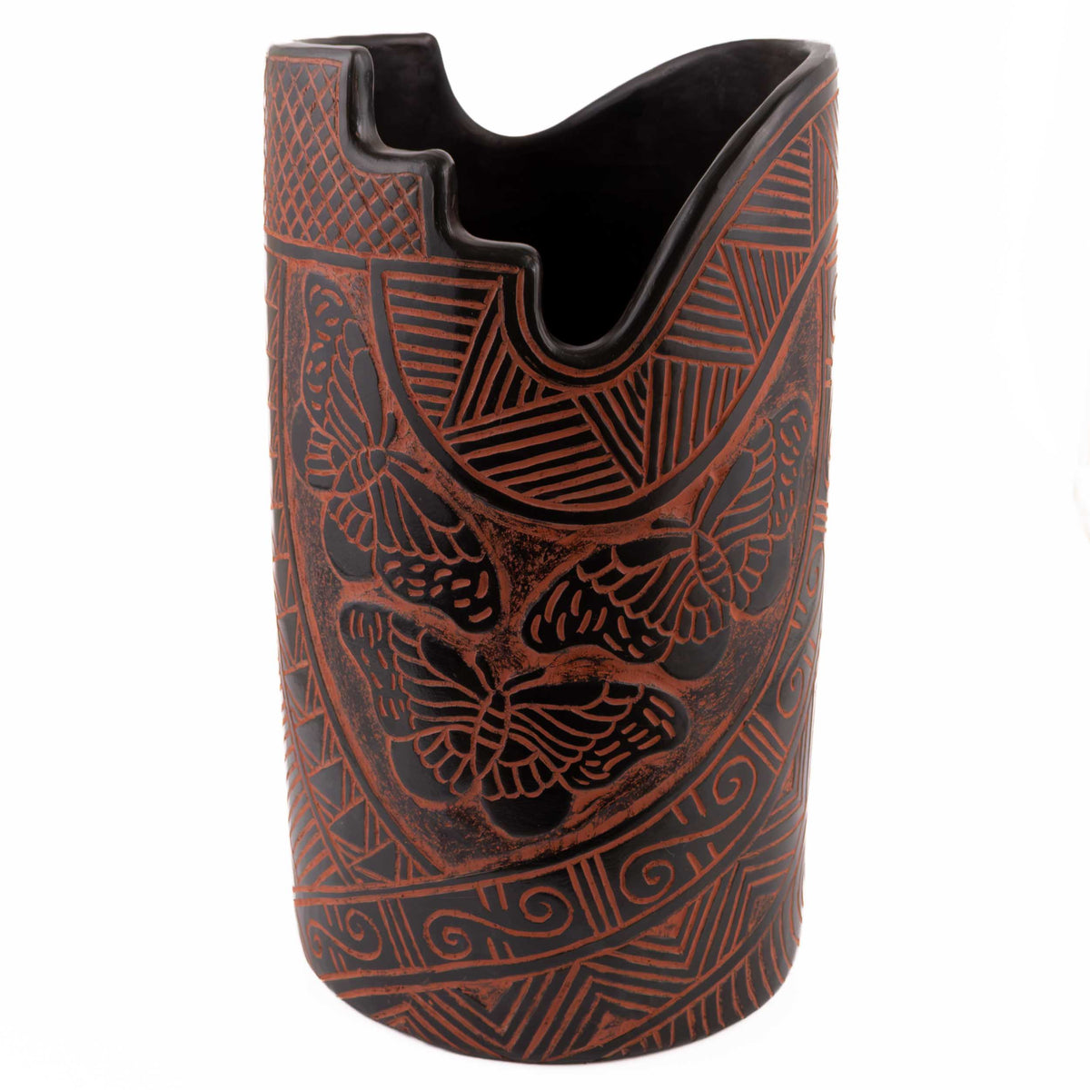 Zinapécuaro Hand-Sculpted Pollinators Vase