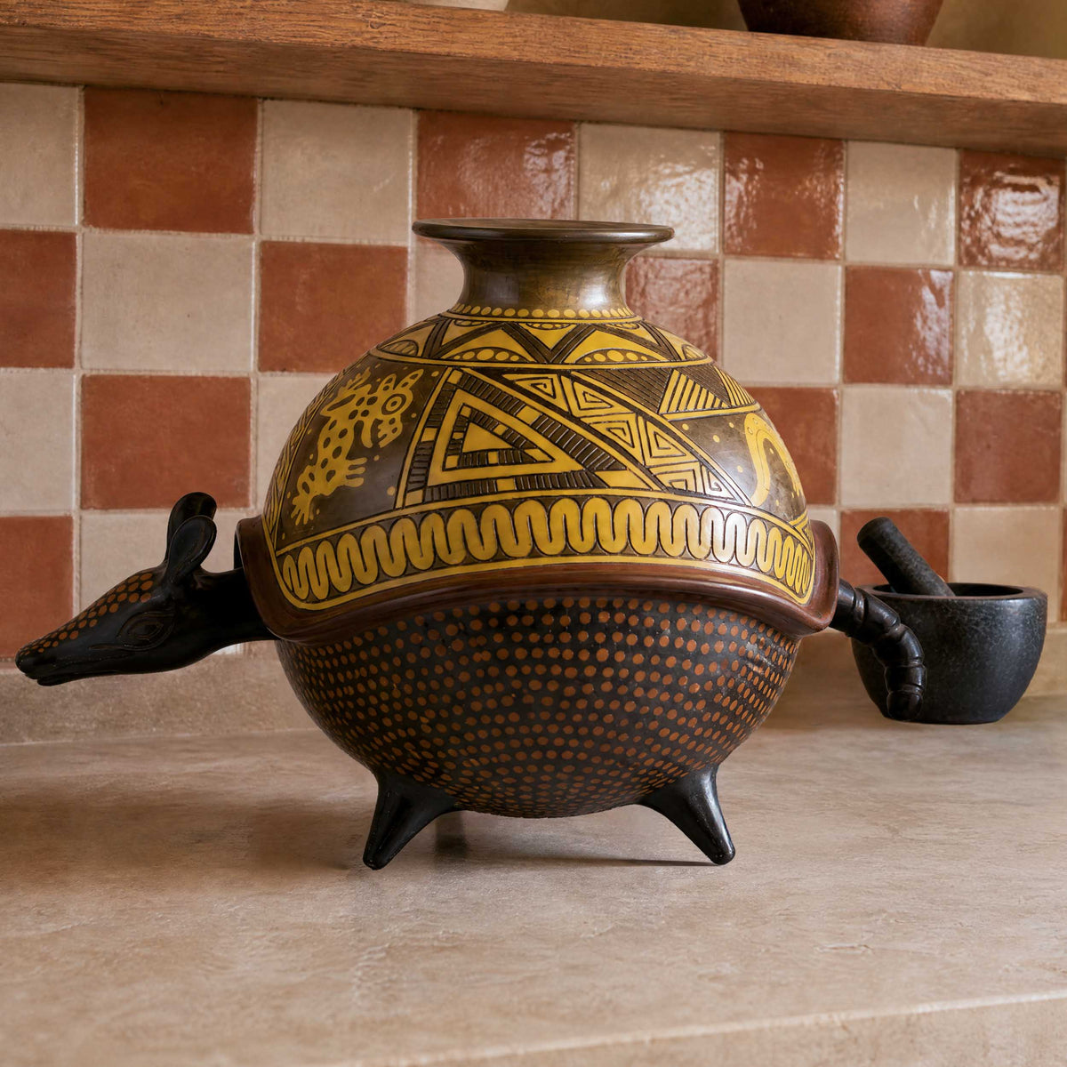 Zinapécuaro Armadillo Sculptural Vase