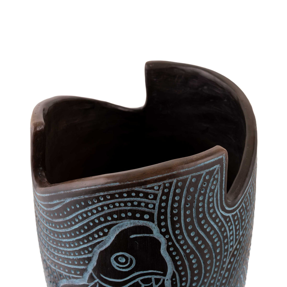 Zinapécuaro Flowing Fish Ceramic Vase