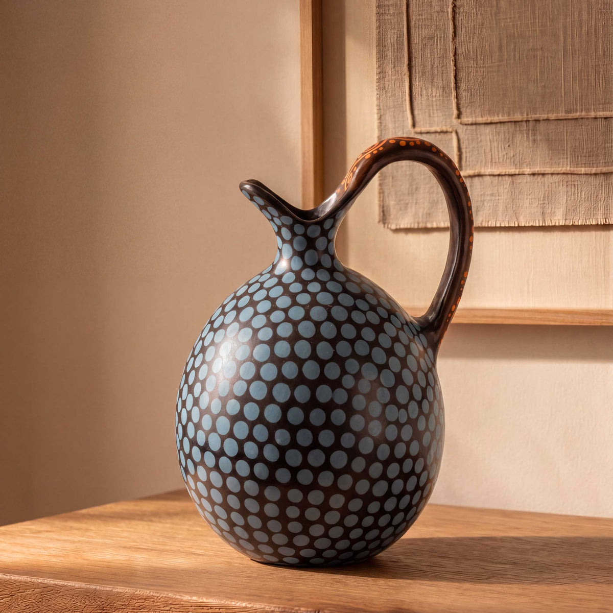 Zinapécuaro Dotted Negative Imprint Ceramic Jarra