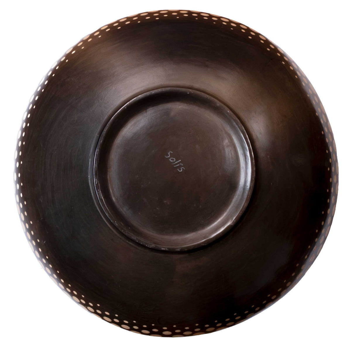 Zinapecuaro Hand-Carved Mandala Ceramic Vessel