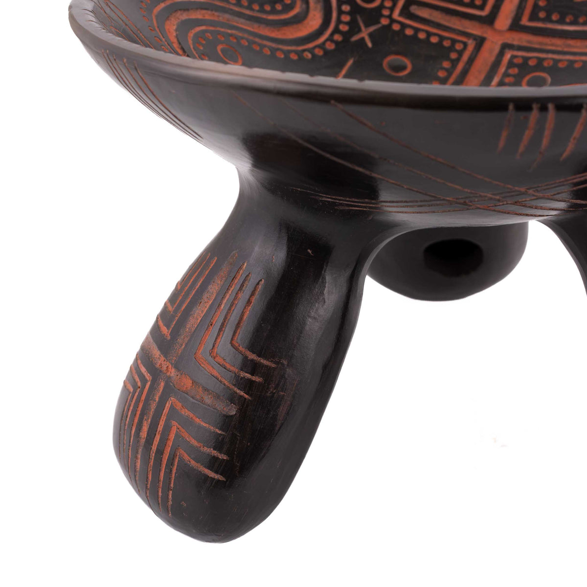 Zinapécuaro Petroglyphs-Inspired Tripod Ceramic Bowl