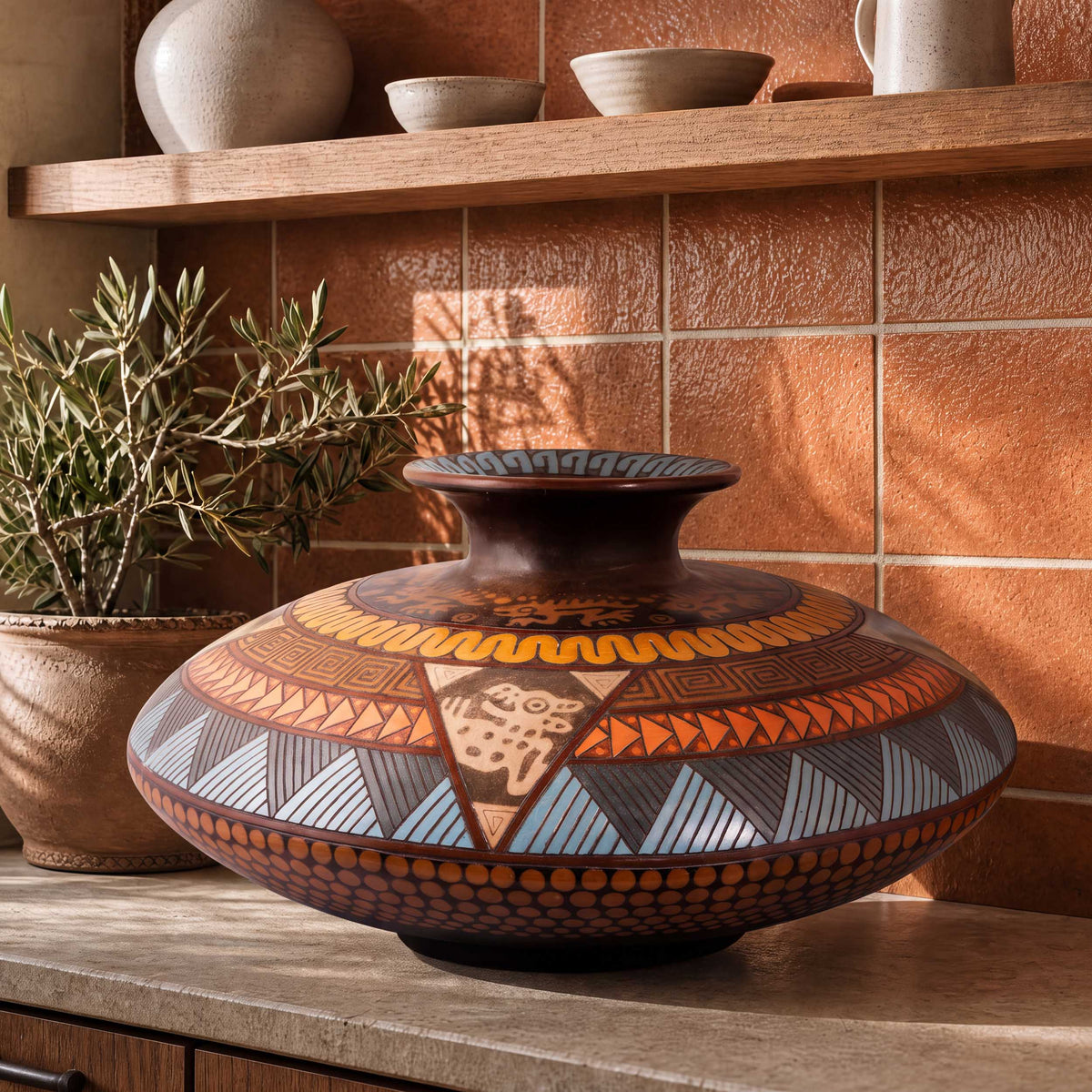 Zinapécuaro Voices in Rhythm Luneta Ceramic Vase