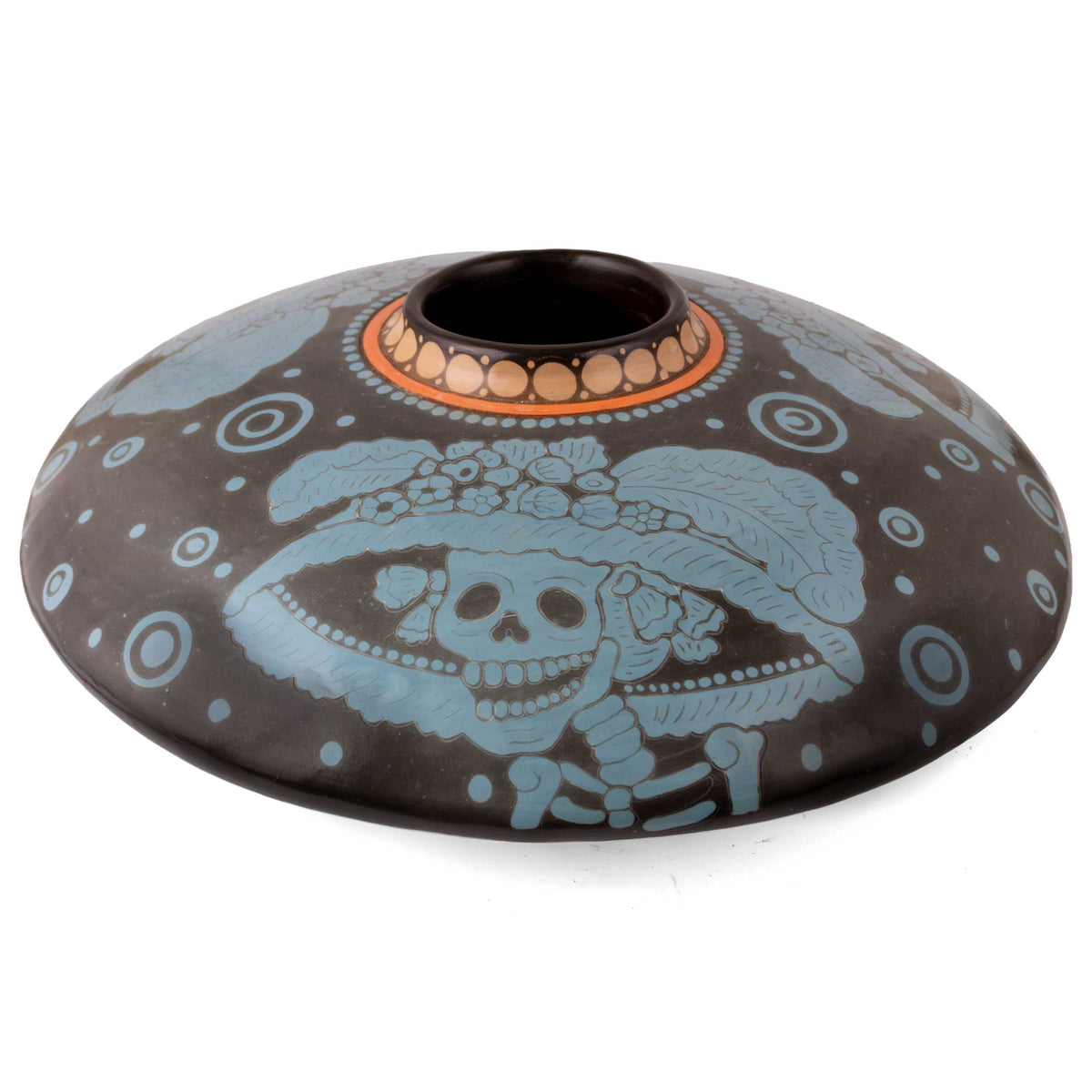 Zinapécuaro Luneta Catrina Ceramic Vase
