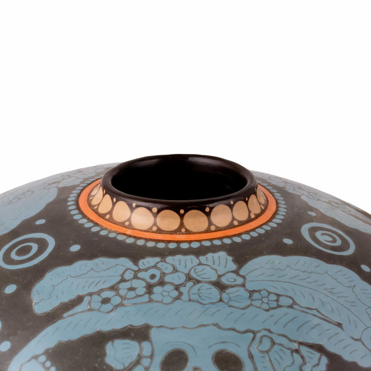 Zinapécuaro Luneta Catrina Ceramic Vase