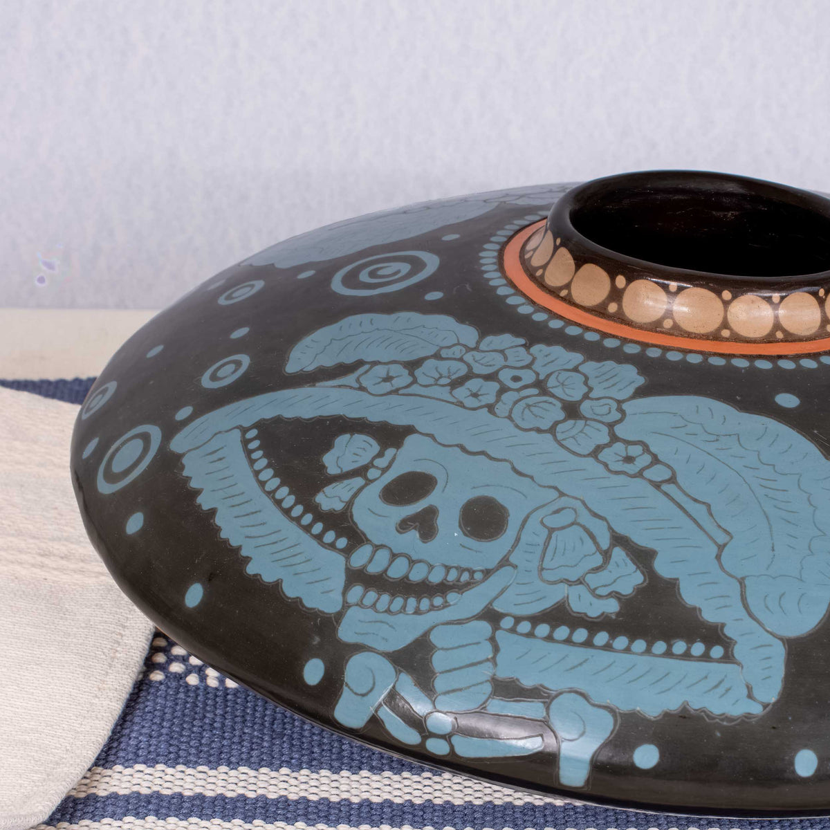 Zinapécuaro Luneta Catrina Ceramic Vase