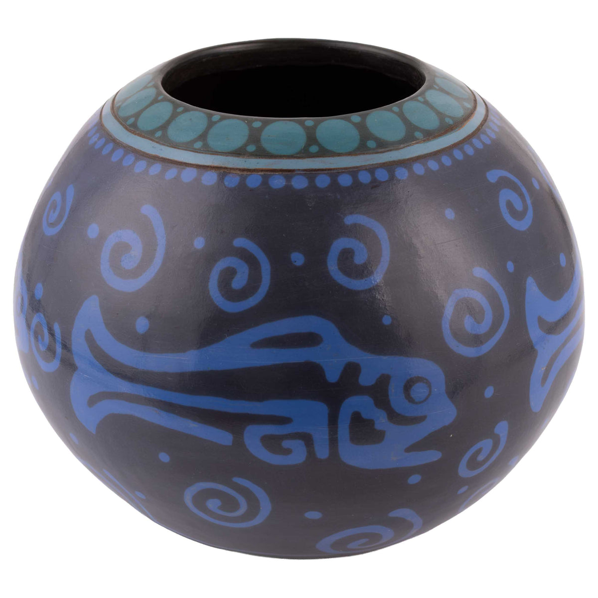 Zinapécuaro Volar Hand-Painted Ceramic Vase