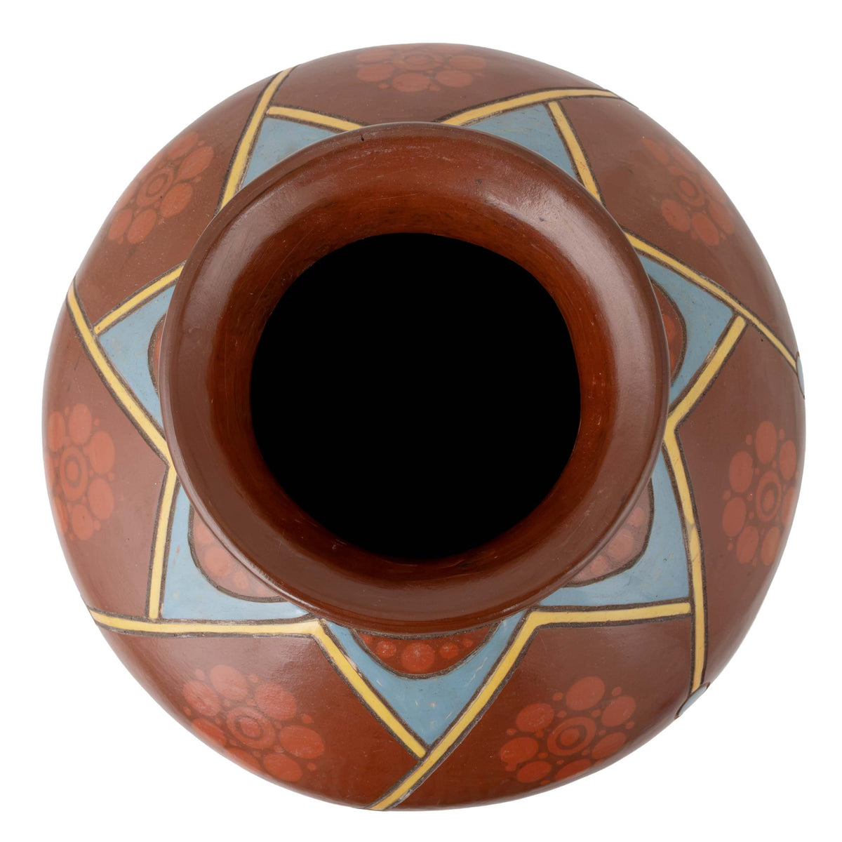 Zinapécuaro Lodo Rojo Hand-Painted Ceramic Vase