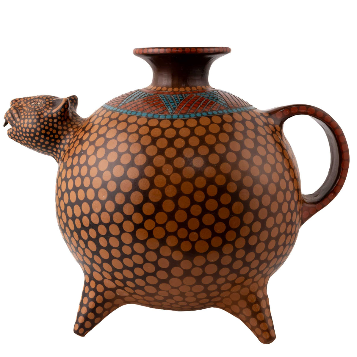 Zinapécuaro Large Jaguar Ceramic Vase
