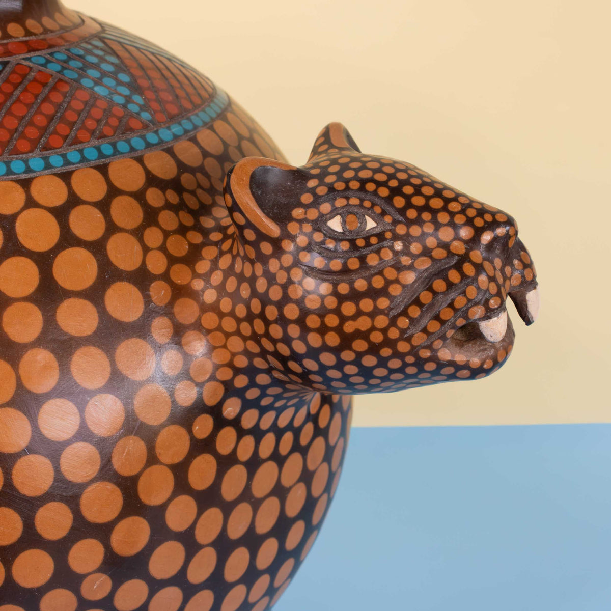 Zinapécuaro Large Jaguar Ceramic Vase