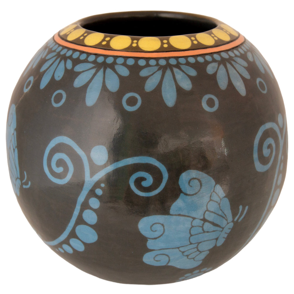 Zinapécuaro Volar Hand-Painted Ceramic Vase