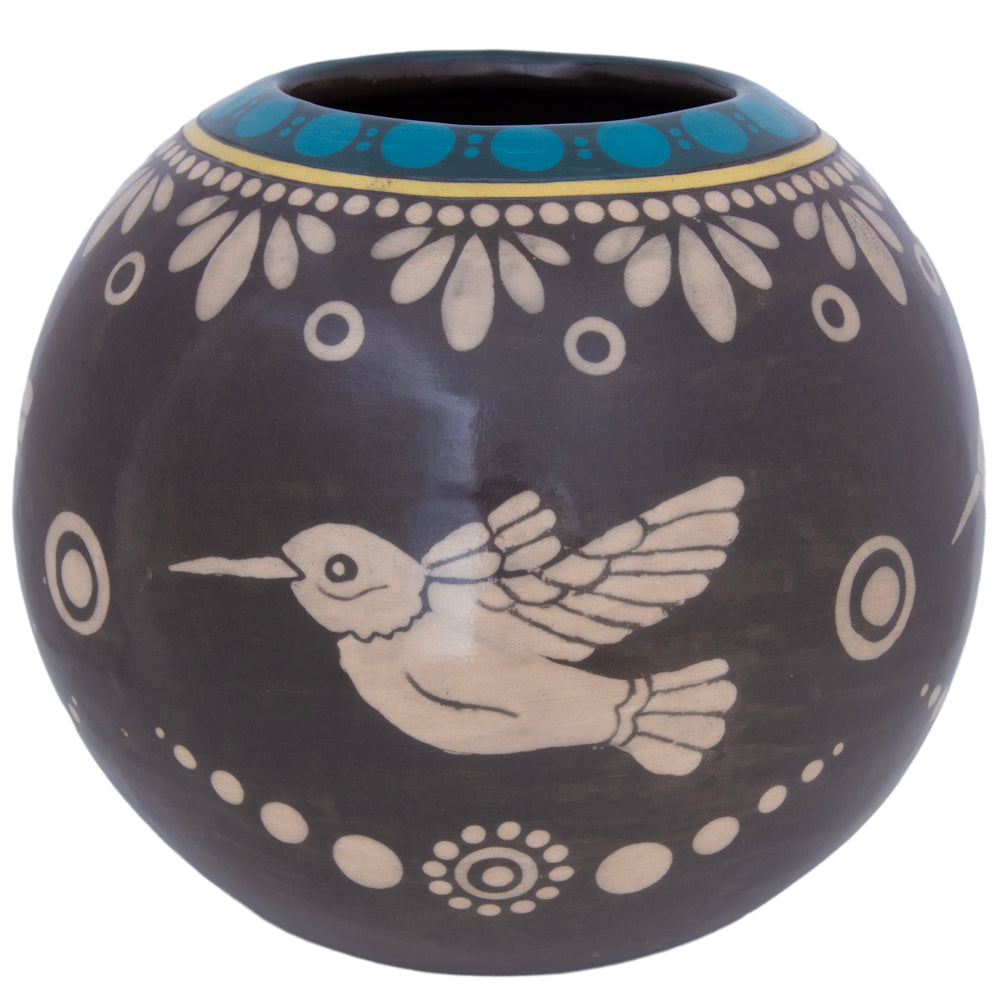 Zinapécuaro Volar Hand-Painted Ceramic Vase