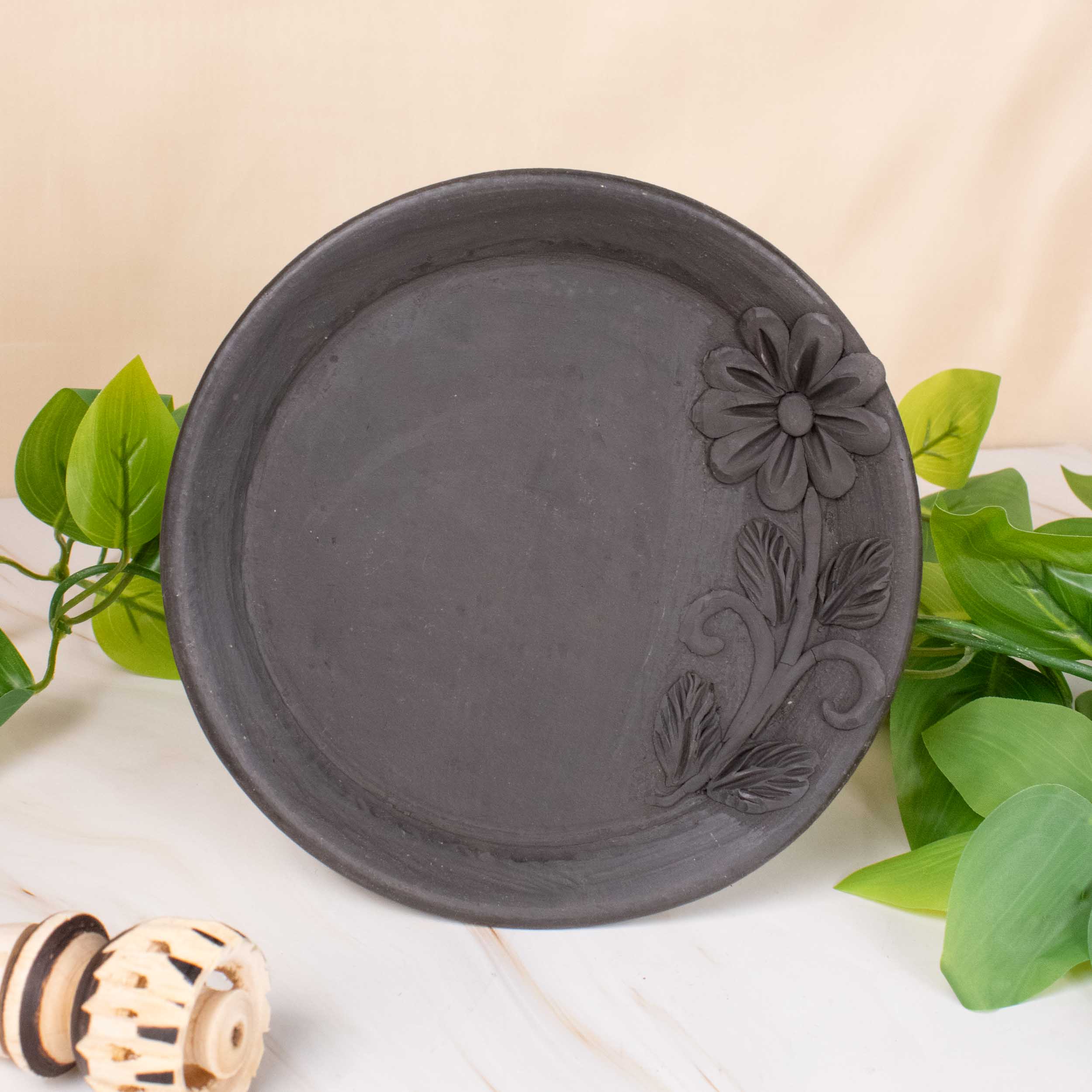 Flor de Atzompa Clay Small Plate | Lolo Mexican Mercadito