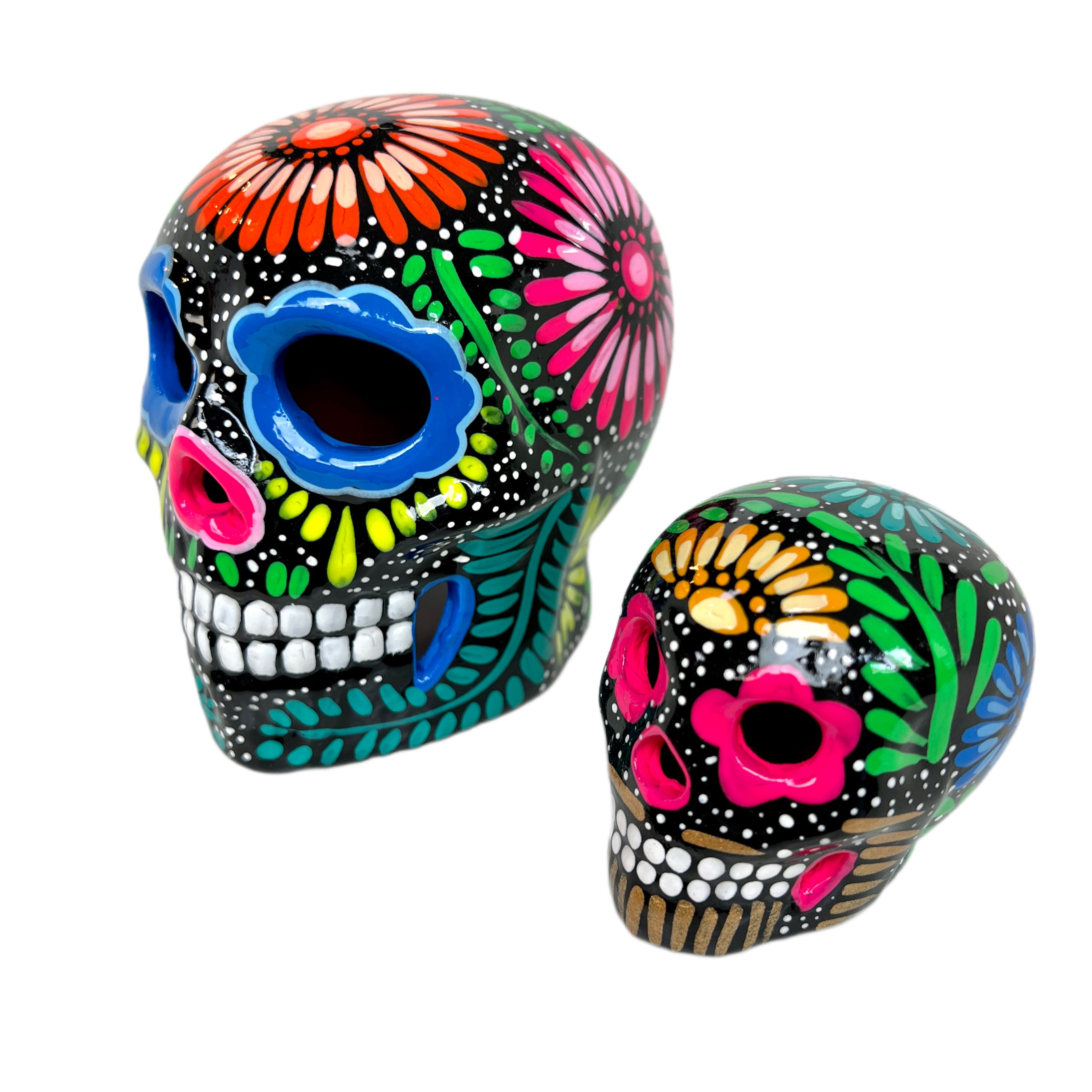 Hand Painted Clay Sugar Skull, Calaveras