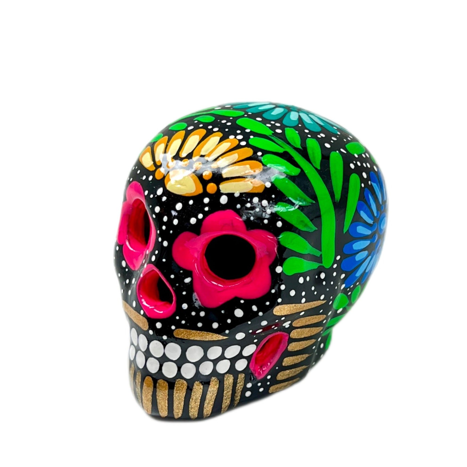 Hand Painted Clay Sugar Skull, Calaveras