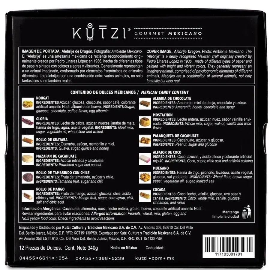 Assorted Traditional Mexican Candy in Artisanal Box - 2