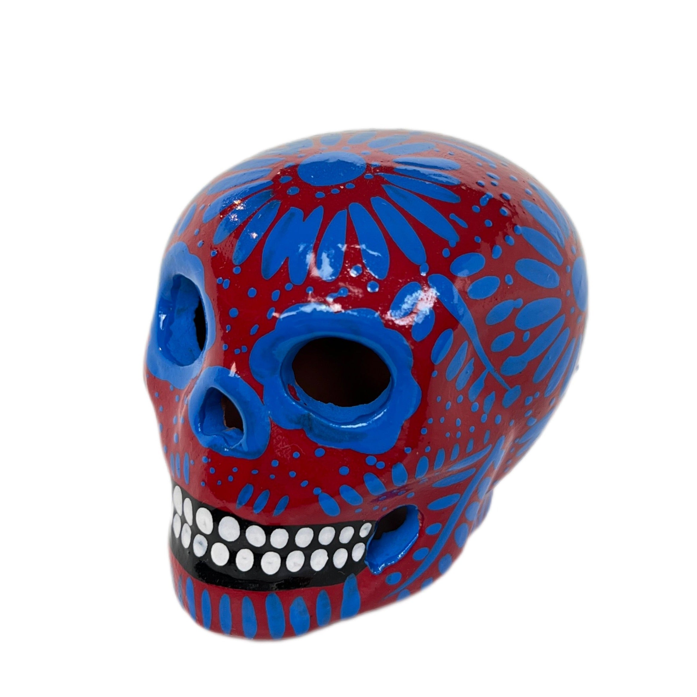 Hand Painted Clay Sugar Skull, Calaveras