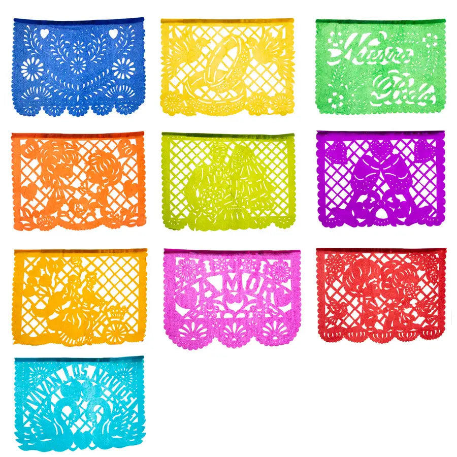 Papel Picado Traditional Banner (10 pieces)