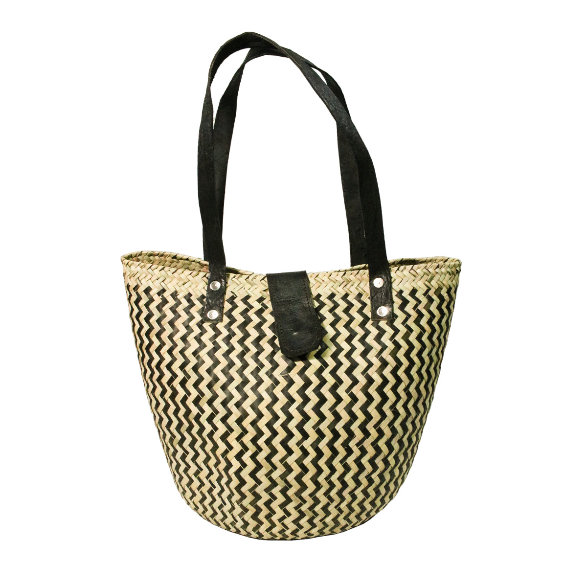 Zipolite Woven Palm Beach Bag Tote