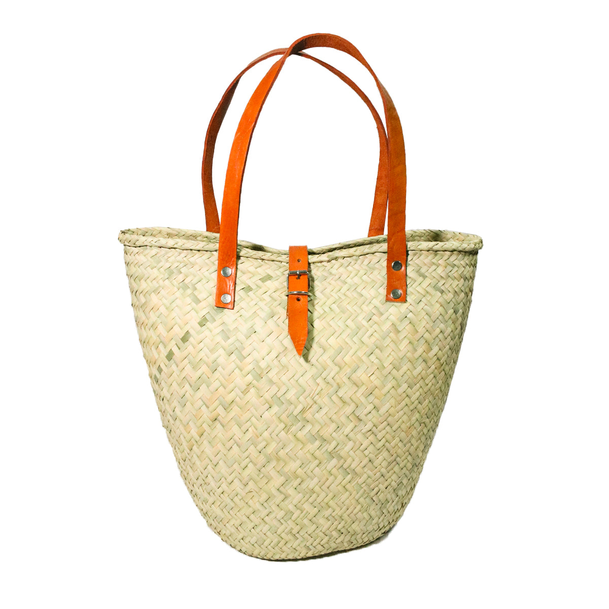 Puerto Escondido Woven Palm Large Beach Bag Tote