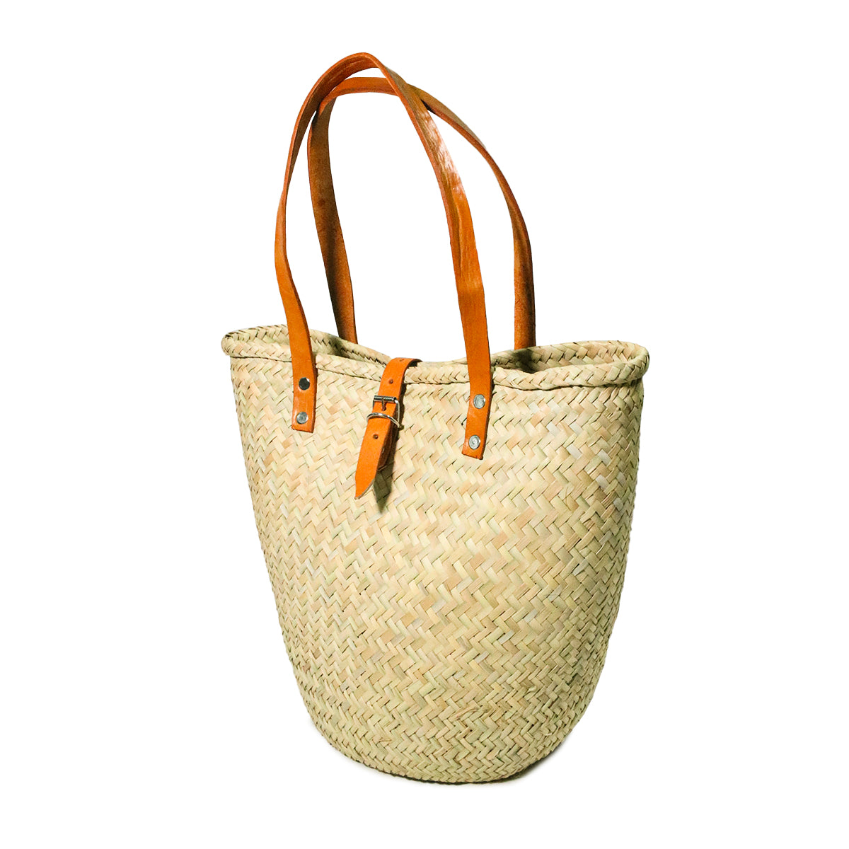 Puerto Escondido Woven Palm Large Beach Bag Tote