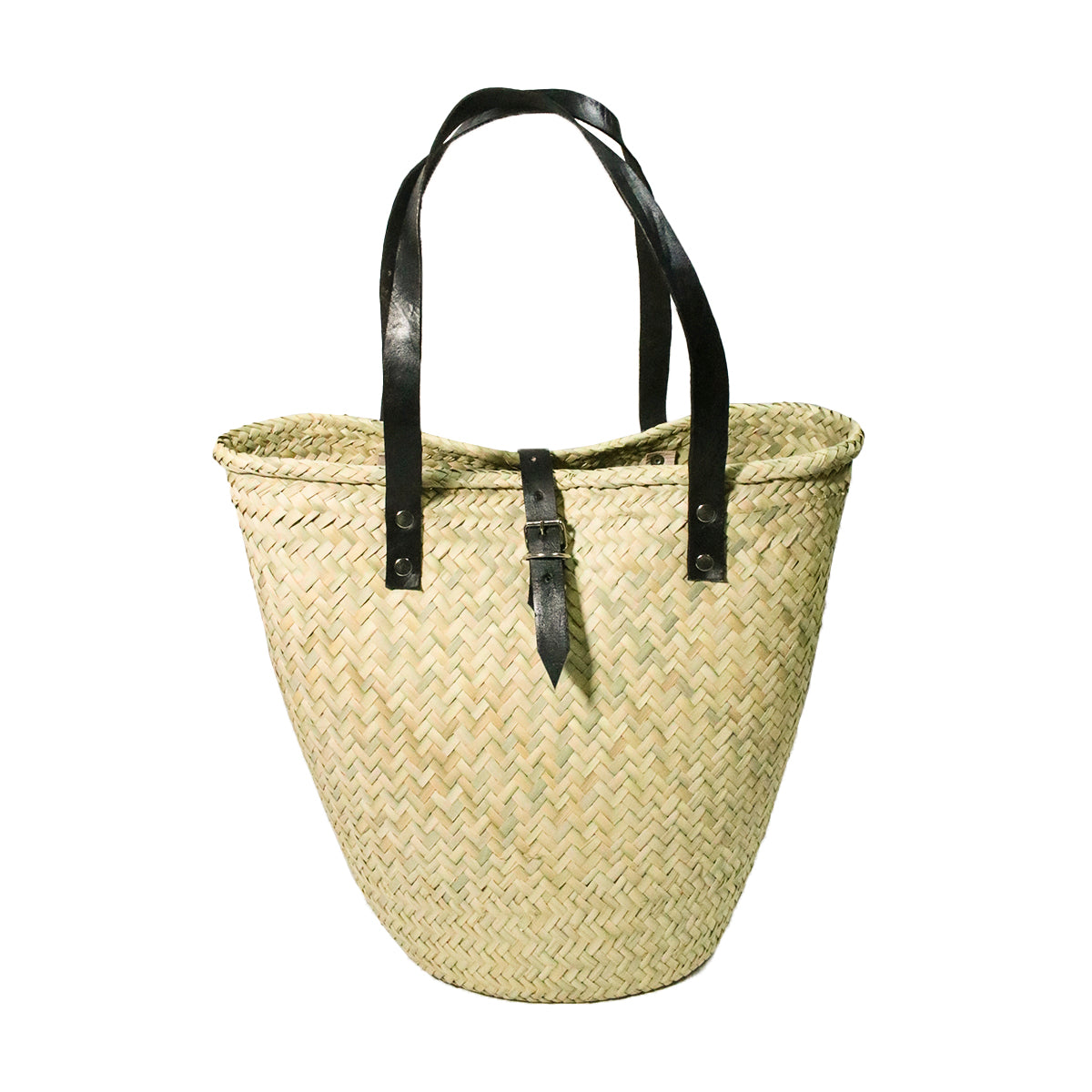 Puerto Escondido Woven Palm Large Beach Bag Tote