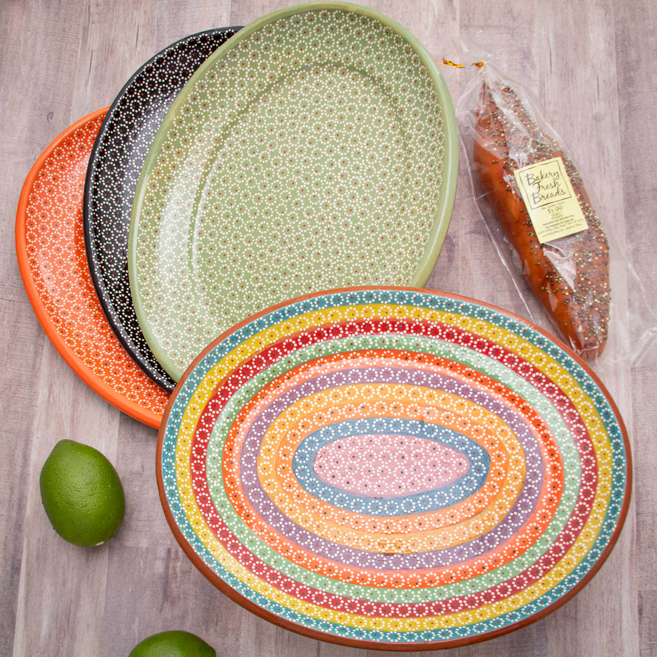 Capula Hand-Painted Clay Serving Platter