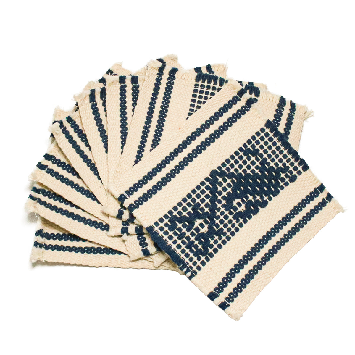 Subtle Fray Telar Woven Coasters