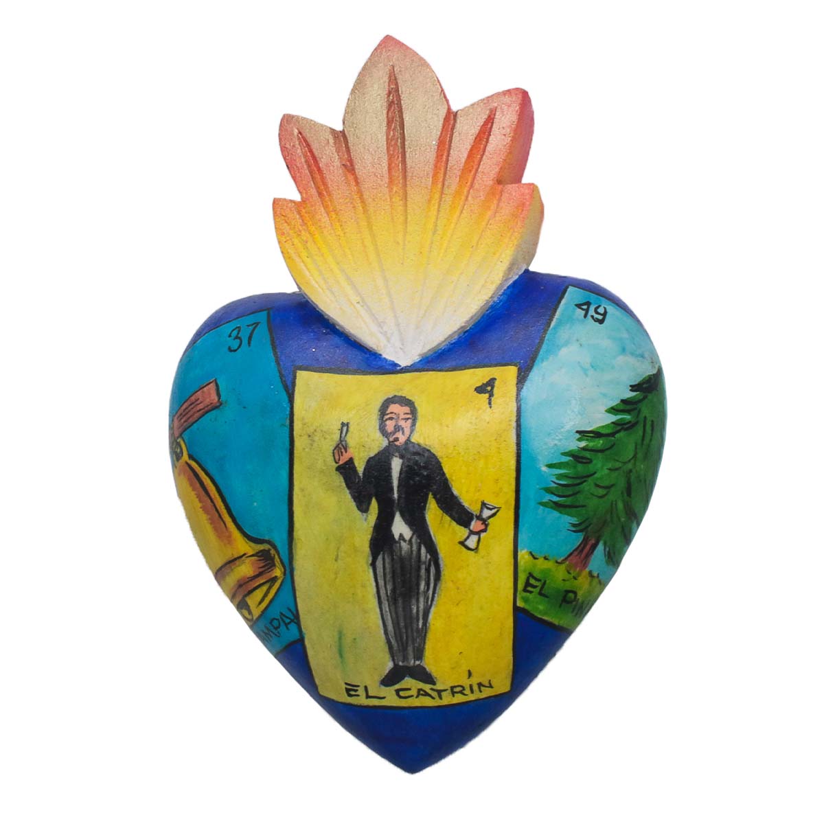 Lotería Wall Art Wooden Heart