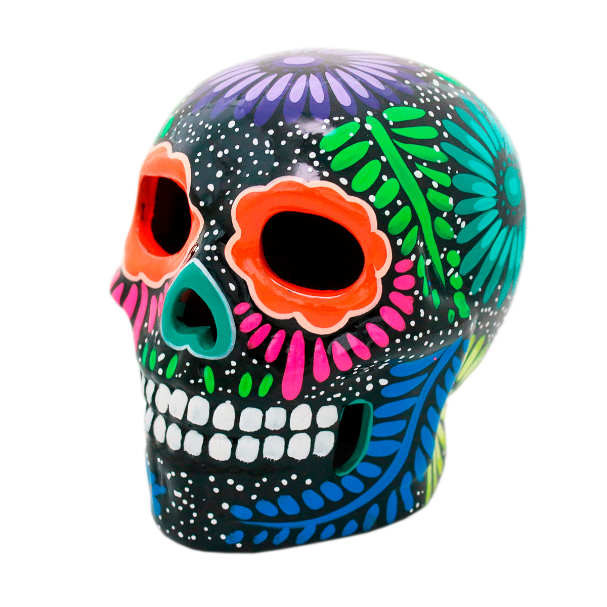 Hand Painted Clay Sugar Skull, Calaveras