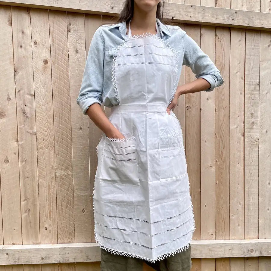 Deshilado Cotton Apron