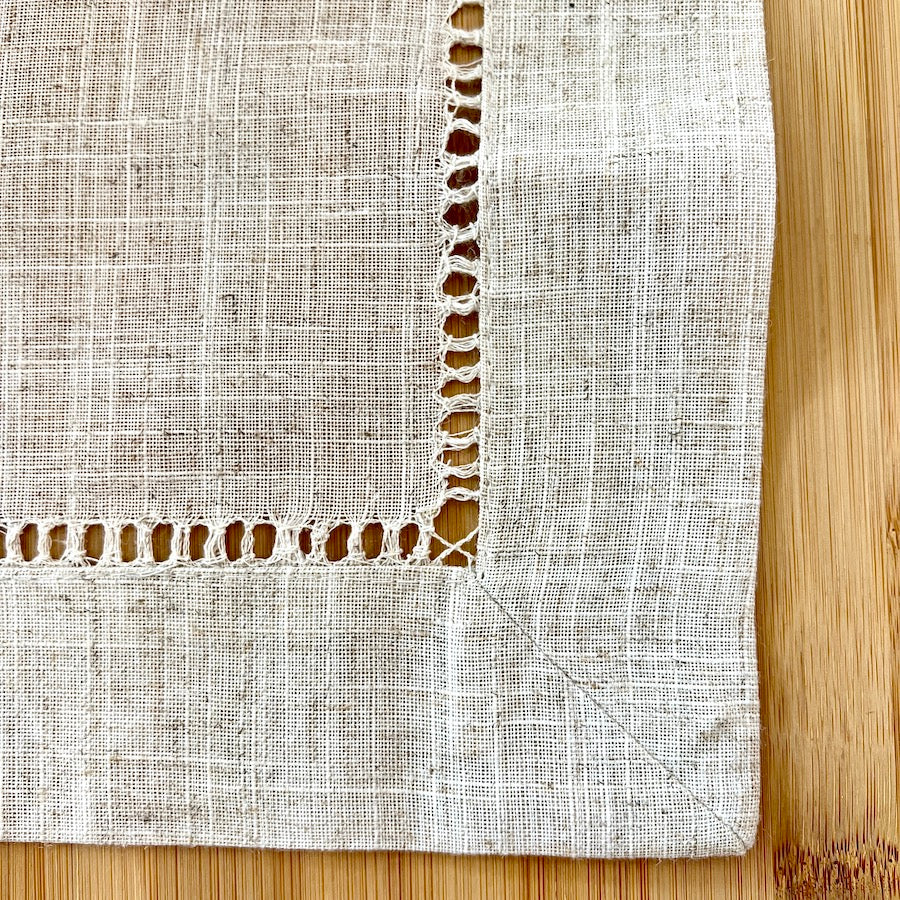 Fresh Linen Deshilado Table Runner