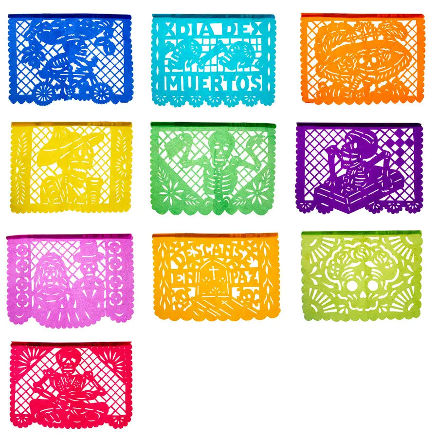 Papel Picado Traditional Banner (10 pieces)