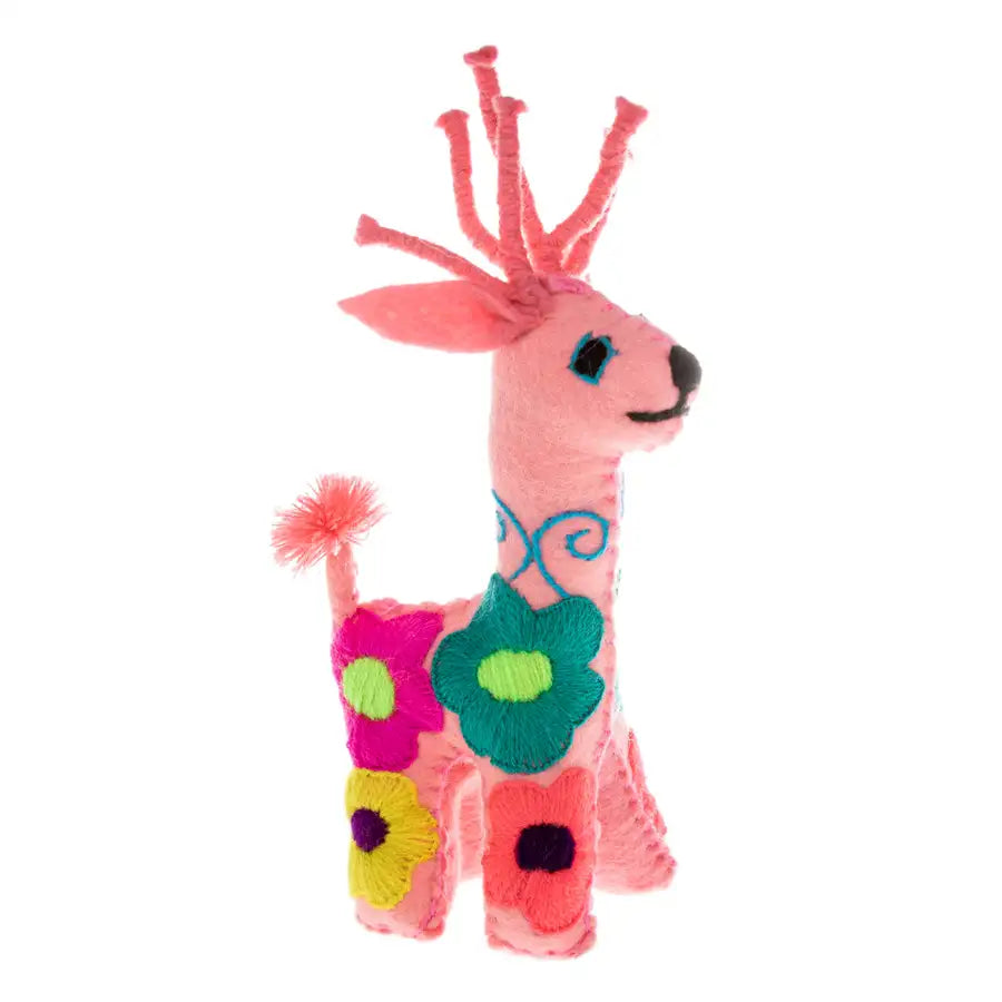 Deer Hand-Embroidered Stuffed Animal - 2