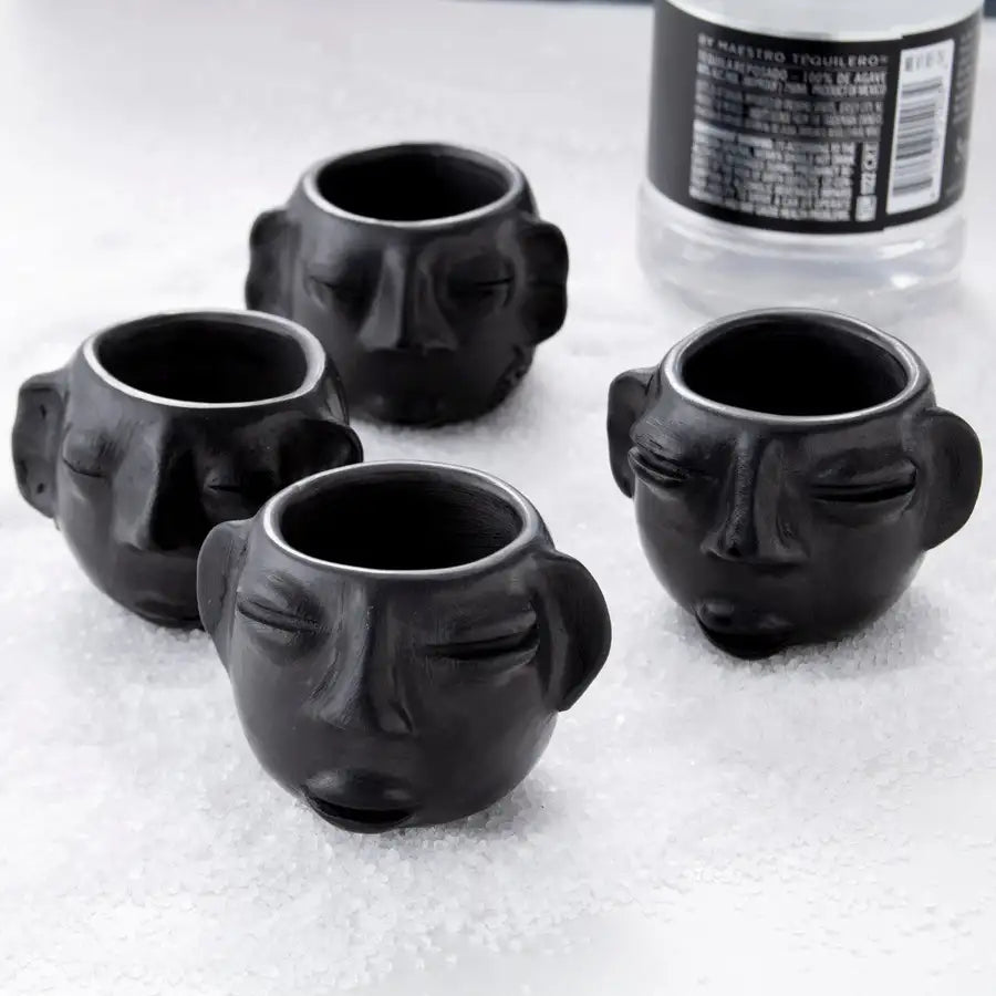 Barro Negro, Black Clay, Face Shot Glass