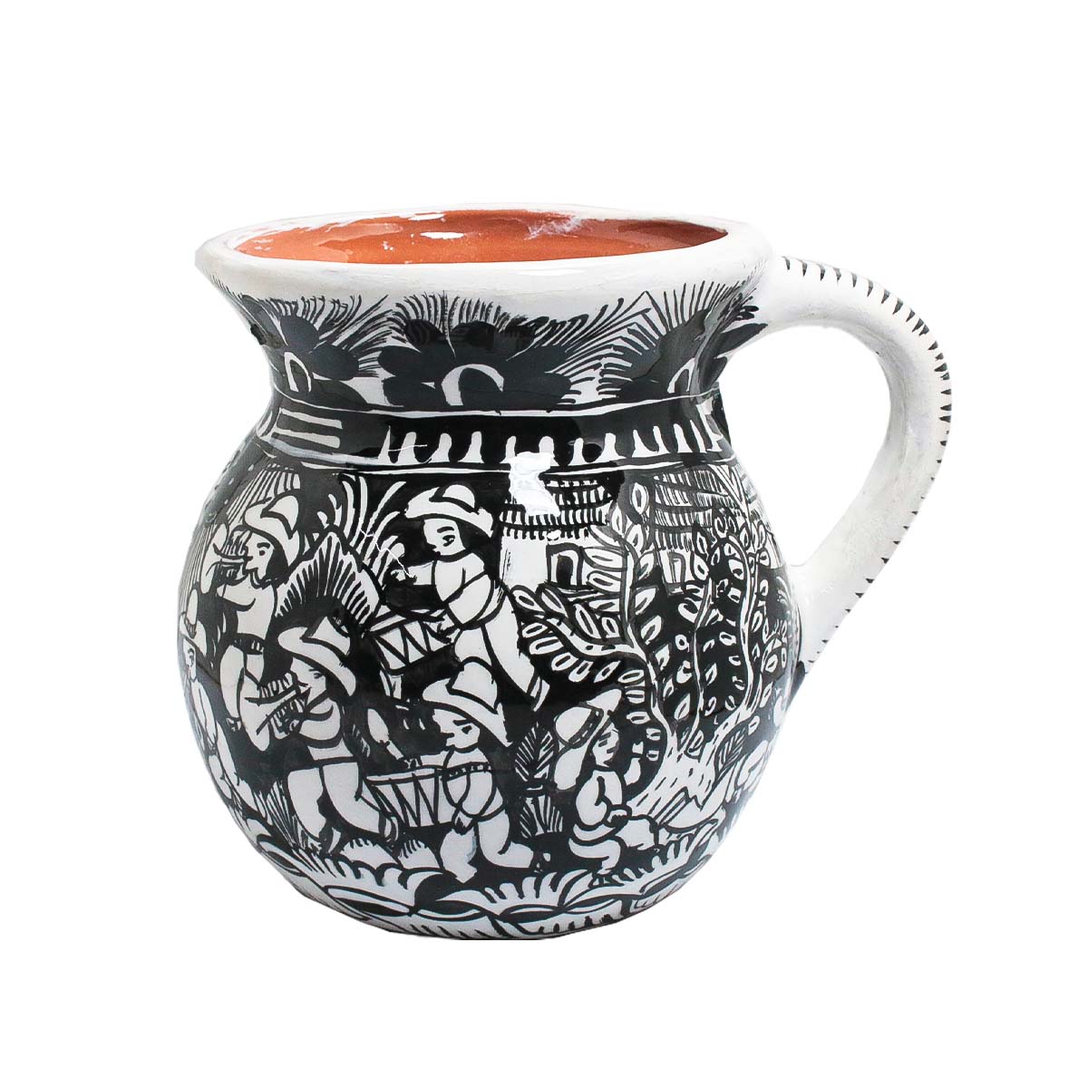 Black and White Storytelling Xalitla Clay Jarrito Mug