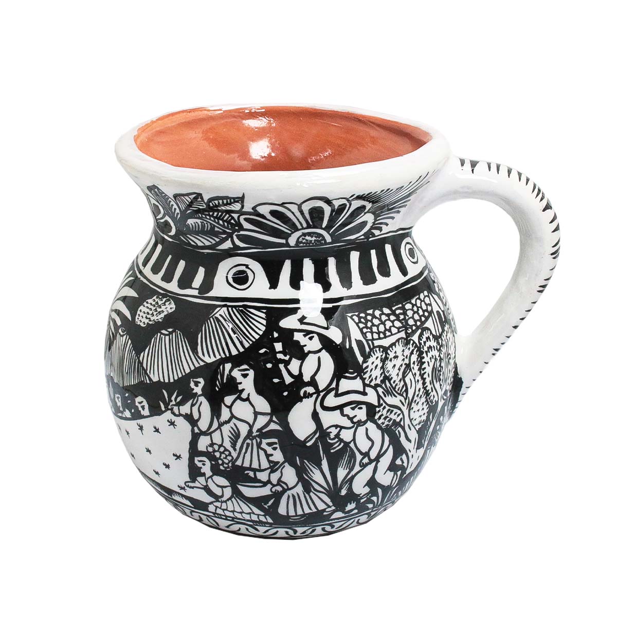 Black and White Storytelling Xalitla Clay Jarrito Mug