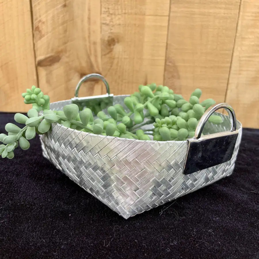 Woven Aluminum Basket with Handles