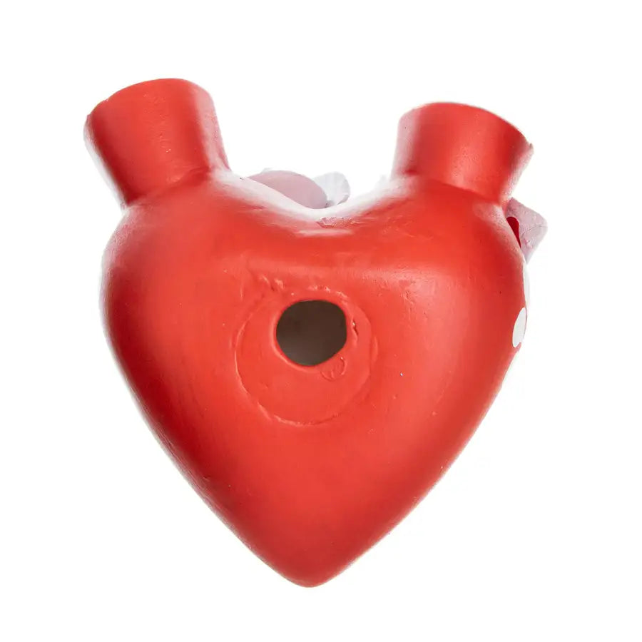 La Flor- Mexican Hand-Painted Ceramic Hearts - 8