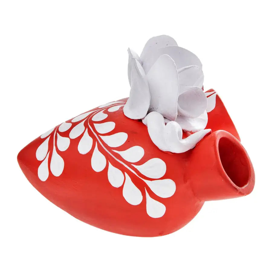 La Flor- Mexican Hand-Painted Ceramic Hearts - 5