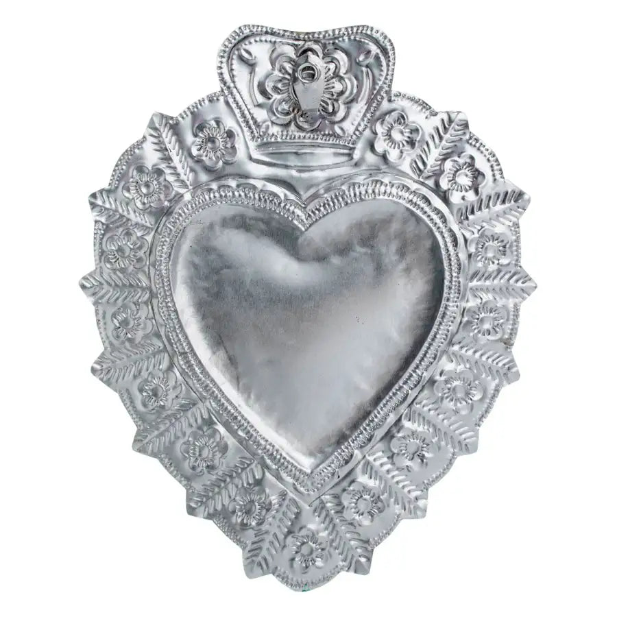 XL Mexican Milagro Tin Heart - 3