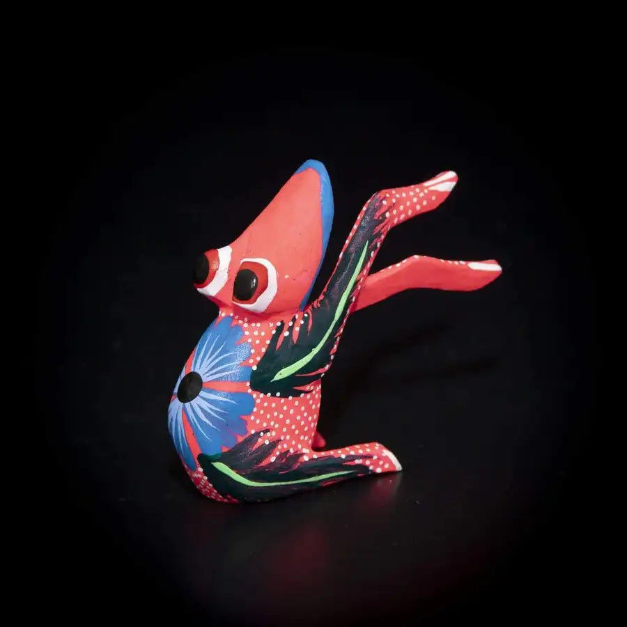 Hand Painted Frog Wooden Figurine Alebrije - 8