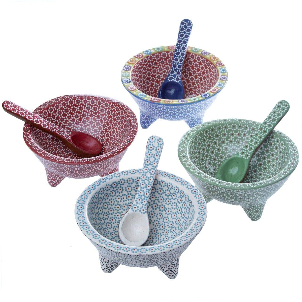 Capula Molcajete Clay Bowl and Matching Spoon