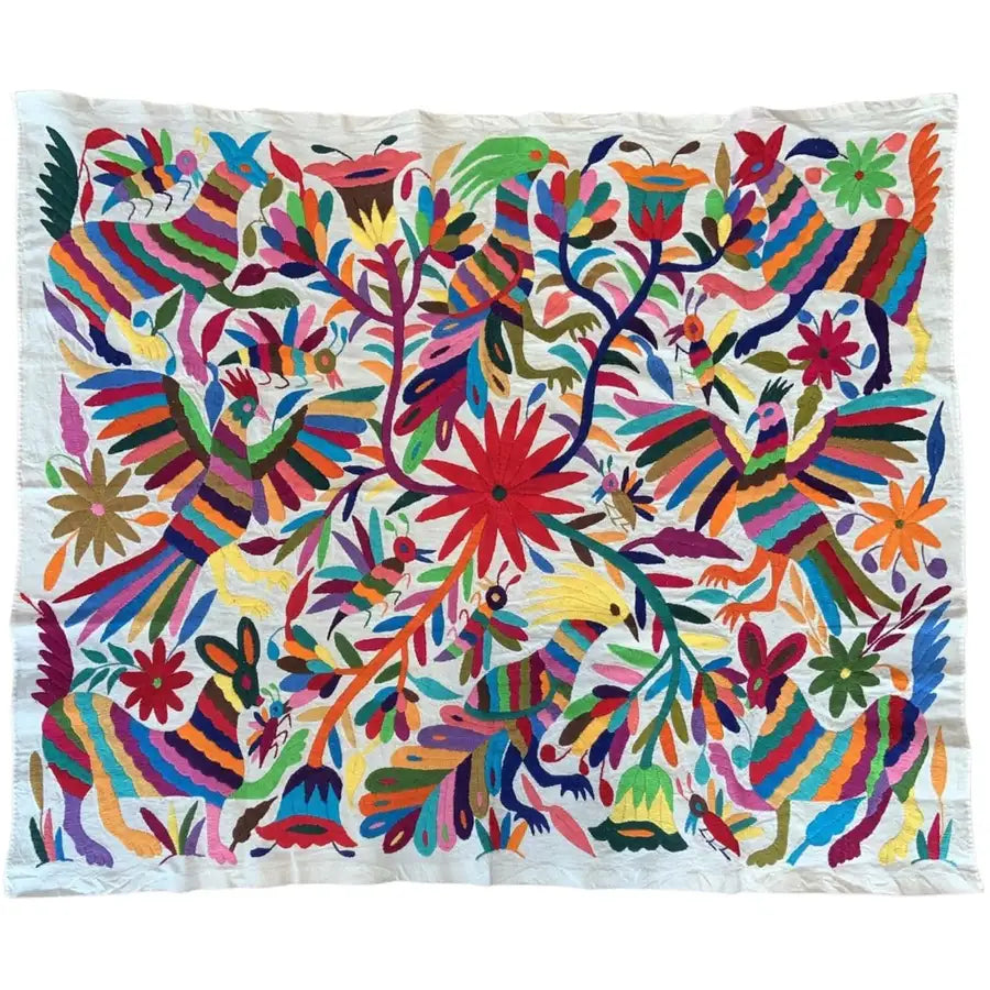 Otomí Embroidered Tapestry - 6