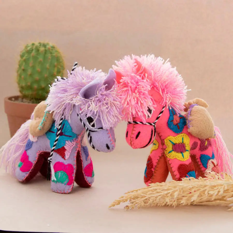 Horse Hand-Embroidered Stuffed Animal - 3