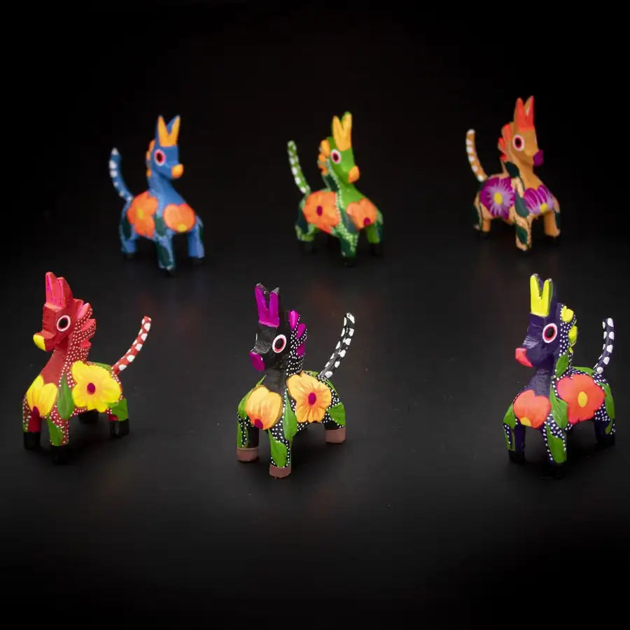 Hand Painted Horse Wooden Figurine